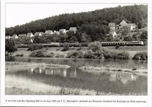 1965 F 22 Rheinpfeil oberhalb Weinort Gambach bei Karlstadt am Main 1980