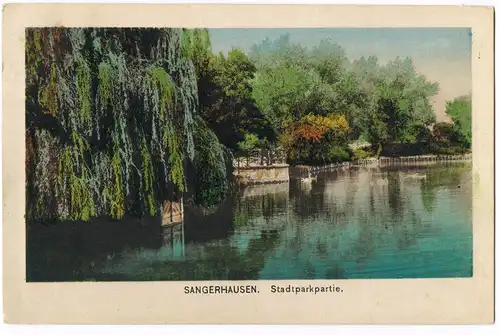 Ansichtskarte Sangerhausen Stadtpark 1930