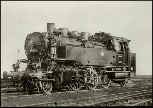 Ansichtskarte  Eisenbahn Dampflokomotive DDR Sammelkarte Lok der BR 64 1970