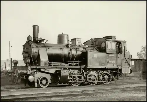 Eisenbahn Dampflokomotive DDR Sammelkarte Lok d. dt. Länderbahnen BR 91 1970