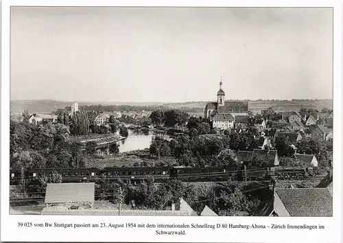 Eisenbahn Zug Lokomotive Schnellzug anno 1954 Schwarzwald-Strecke 1980