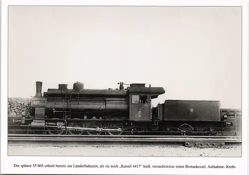 Ansichtskarte  Baureihe 55 065 Eisenbahn Lokomotive 1980