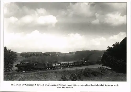 Ansichtskarte  Eisenbahn Zug Motiv anno 1962 Güterzug bei Kreiensen 1980