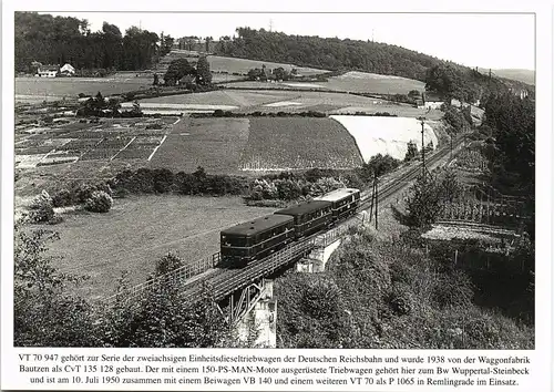 Eisenbahn Zug Schienen Triebwagen anno 1950 bei Remlingrade 1980