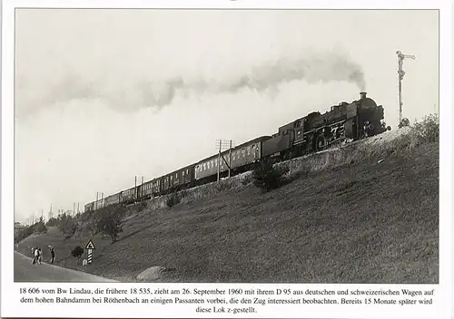 Eisenbahn Zug Lokomotive anno 1960 am Bahndamm bei Röthenbach 1980