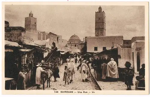 Kairouan القيروان KAIROUAN - Une Rue, Straßen Ansicht, Afrika 1910