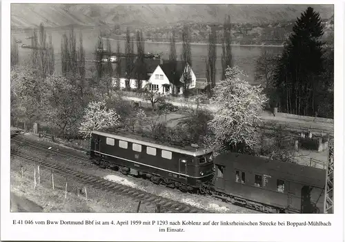 Verkehr & Eisenbahn Zug Lokomotive anno 1959 bei Boppard-Mühlbach 1980