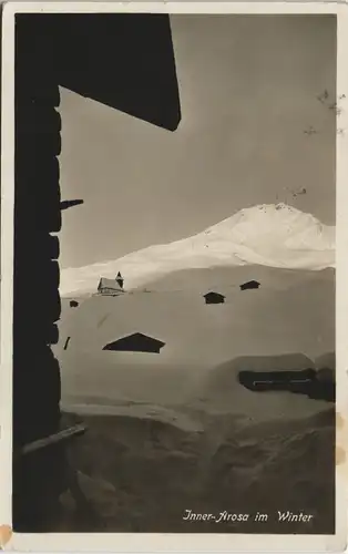 Ansichtskarte Arosa Im Winter 1938  gel. Bahnpoststempel