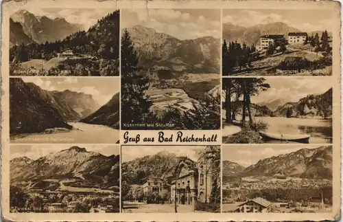 Ansichtskarte Bad Reichenhall Stadtteilansichten 1937