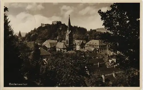 Ansichtskarte Badenweiler Stadtpartie 1933