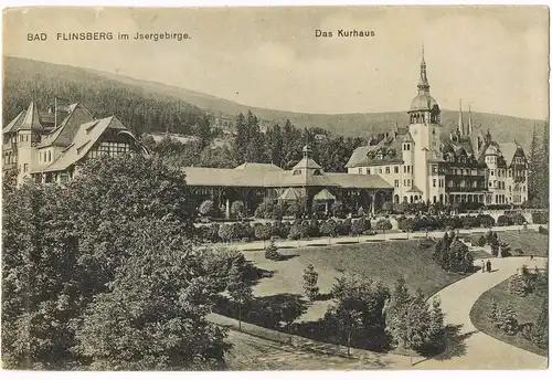 Postcard Bad Flinsberg Świeradów-Zdrój Kurhaus 1922