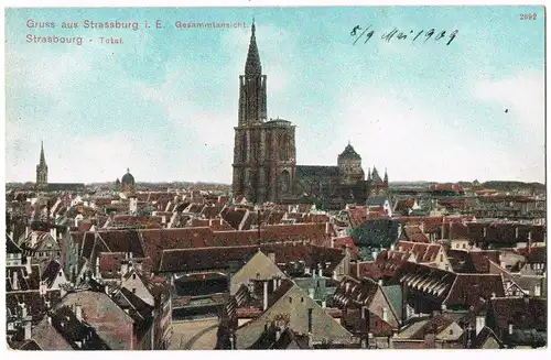 CPA Straßburg Strasbourg Stadtansicht 1909