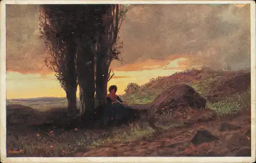 Künstlerkarte: Gemälde / Kunstwerke K. Rasek: Melancholie 1913