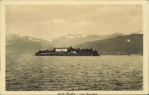 Ansichtskarte Locarno Isola Madre 1933  gel. Danzig Langfuhr
