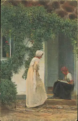 Künstlerkarte: Gemälde / Kunstwerke Alfred Broge: Lieblingsplätzchen 1915