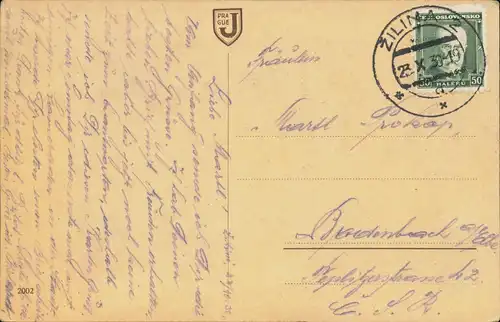 Prof. F. Doubek Ja so ein Walzer!   Kunstwerke 1939  gel. Stempel Zilina 2