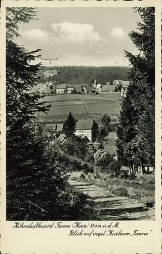 Ansichtskarte Tanne (Harz) Blick auf veget. Kurheim. Tanne 1939