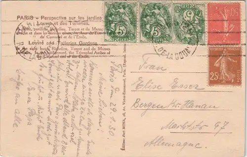 CPA Paris Perspective sur les Jardins 1930