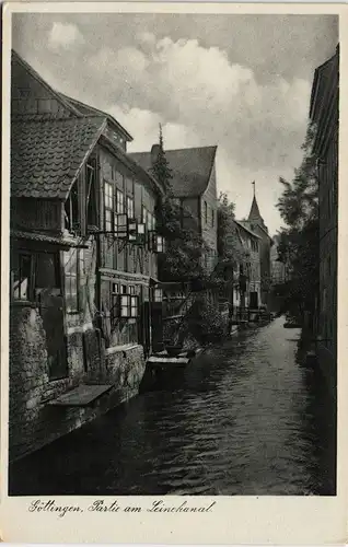 Ansichtskarte Göttingen Partie am Leinekanal 1942