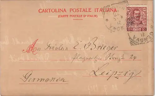 Cartoline Nervi-Genua Genova (Zena) Straße - Cipressi 1912