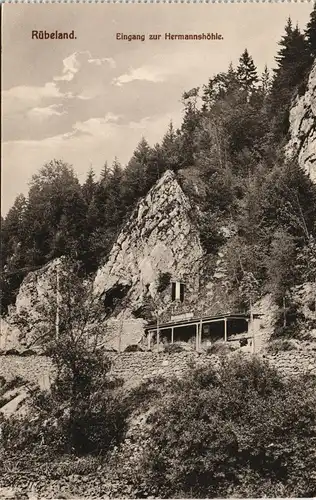 Ansichtskarte Rübeland Eingang zur Hermannshöhle 1922