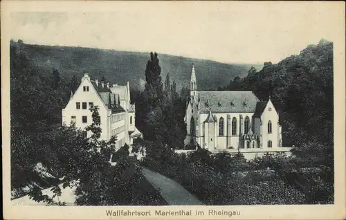 Ansichtskarte Marienthal (Rheingau)-Geisenheim Partie am Kloster 1924
