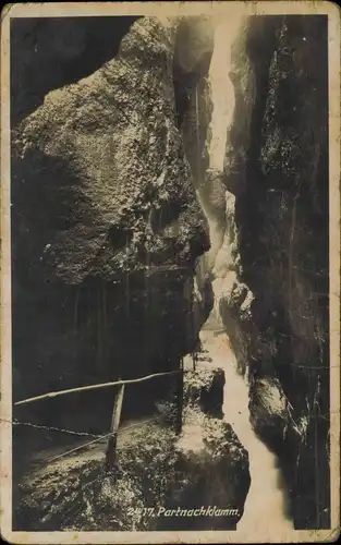 Ansichtskarte Garmisch-Partenkirchen Partnachklamm, Fotokarte 1932