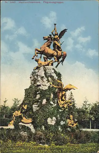 Ansichtskarte Chiemsee Herrenchiemsee - Pegasusgruppe 1925