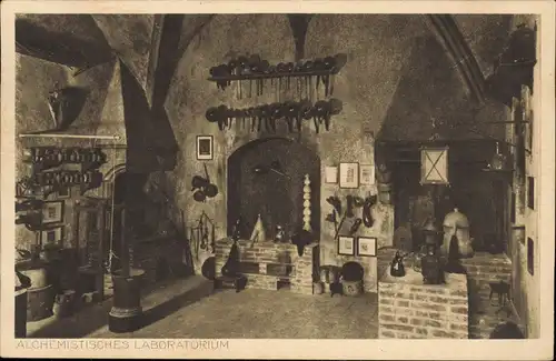 Ansichtskarte München Deutsches Museum Alchemistisches Laboratorium 1925