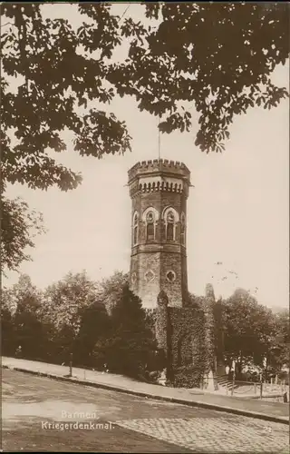 Barmen-Wuppertal Kriegerdenkmal 1927  gel. Sonderstempel BAREWO Barmer Reklame