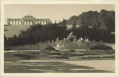 Ansichtskarte Hietzing-Wien Neptunbrunnen u. Gloriette 1928