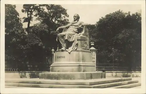 Ansichtskarte Wien Goethe-Denkmal v. Hellmer 1927