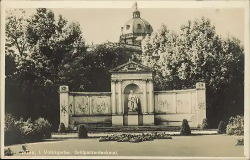 Ansichtskarte Wien Volksgarten Grillparzerdenkmal. 1927