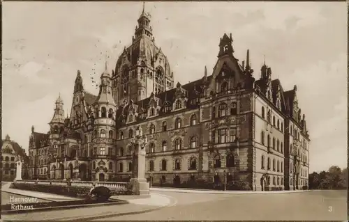 Ansichtskarte Hannover Neues Rathaus, Fotokarte 1928