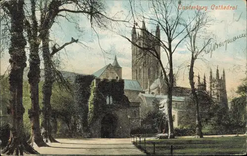 Postcard Canterbury Canterbury Cathedral, Kirche Kathedrale 1904