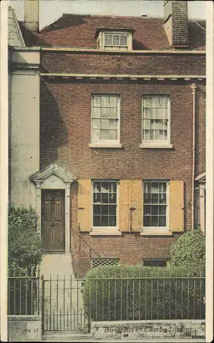 Postcard Portsmouth Charles Dikens Birthplace 1907