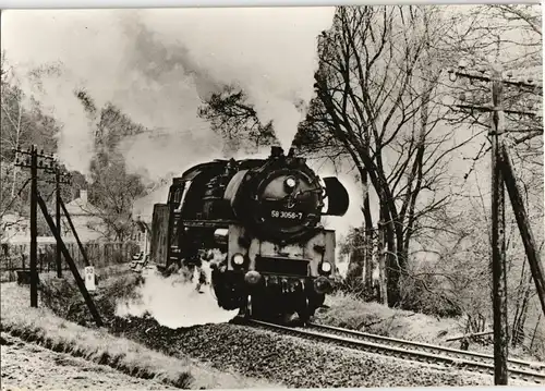 Gera Dampflokomotiven im Einsatz Baureihe 58.30 bei Gera-Süd, 1978 1982