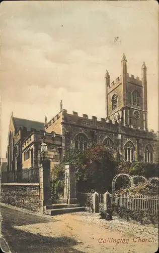 Postcard Callington Kirche Church 1908