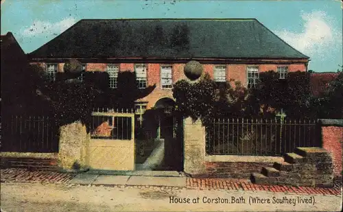 Corston (Somerset) House at Corston, Bath (Where Southey lived) 1909