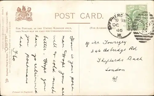 Postcard Schottland THE SCOTCH COAST - Stimmungsbild 1905