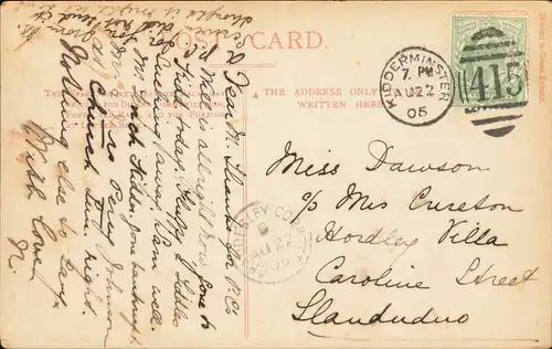 Postcard Manchester CHOIR (WEST), CHESTER CATHEDRAL, Innenansicht 1909