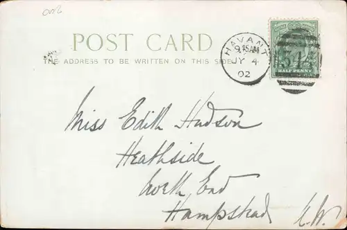 Postcard Havant ST. FAITH'S CHURCH, Street View, Ortsansicht 1902