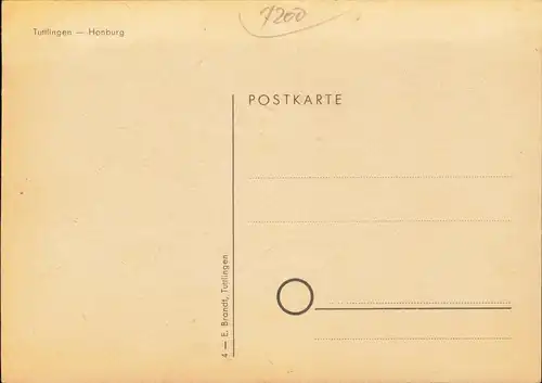 Ansichtskarte Tuttlingen Henburg 1940