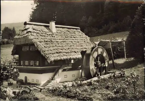 Ansichtskarte Marxzell Waldhotel Bergschmiede - Hans Rauh, Mühl-Rad 1955
