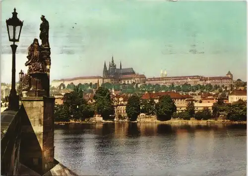Burgstadt-Prag Hradschin/Hradčany Praha Panorama Stadt mit Burg Hradčany 1966