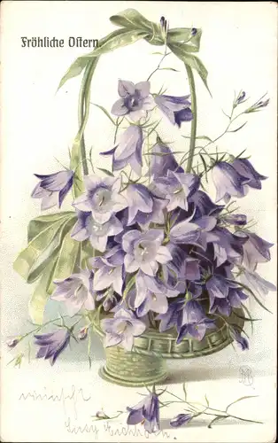 Ansichtskarte  Glückwunsch Ostern / Easter Blumen-Bukett 1907 Prägekarte