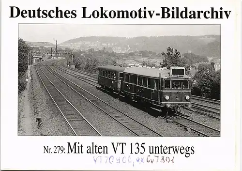 Ansichtskarte  Eisenbahn mit alten VT 135 1995