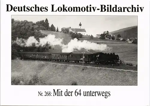 Ansichtskarte  Dampflokomotive Eisenbahn mit der 64 unterwegs 1995