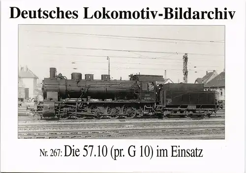 Ansichtskarte  Dampflokomotive Eisenbahn Die 57.10 (pr. G 10) im Einsatz 1995