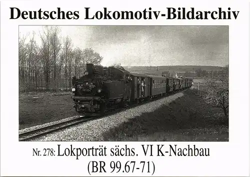 Ansichtskarte  Dampflokomotive Eisenbahn Lokporträt sächs. VI K-Nachbau 1995